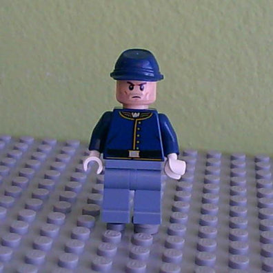 LEGO Minifigure-Cavalry Soldier - Brown Eyebrows, Stubble-The Lone Ranger-TLR020-Creative Brick Builders